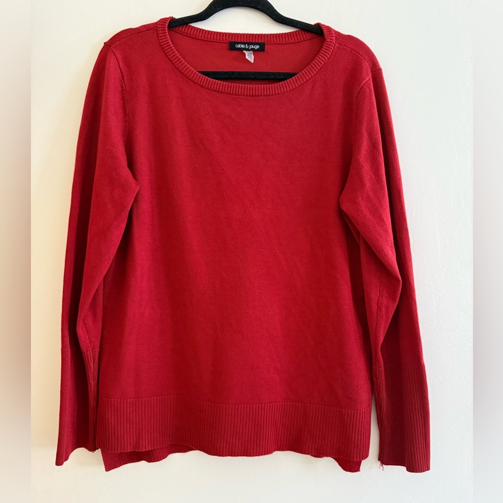 Cable & Gauge Red Sweater